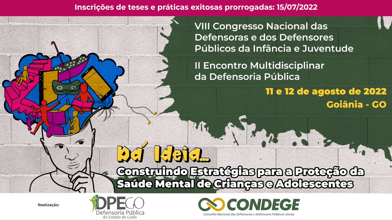 Banner do VIII Congresso Nacional das Defensoras e dos Defensores Públicos da Infância e Juventude